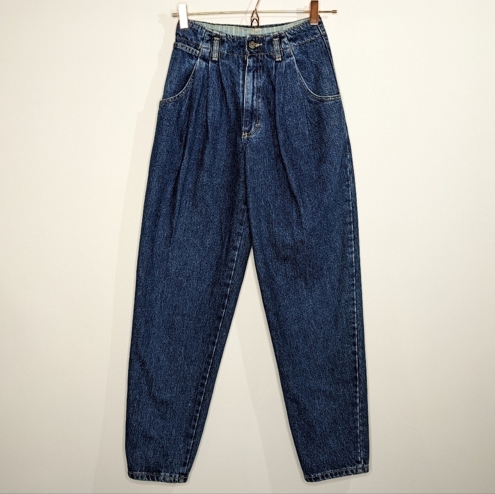 NWT Vintage Zena dead stock medium wash 80s pleated jean 5